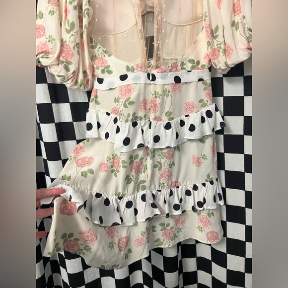 For Love And Lemons Butterscotch Tiered Mini Dress - Picture 15 of 16